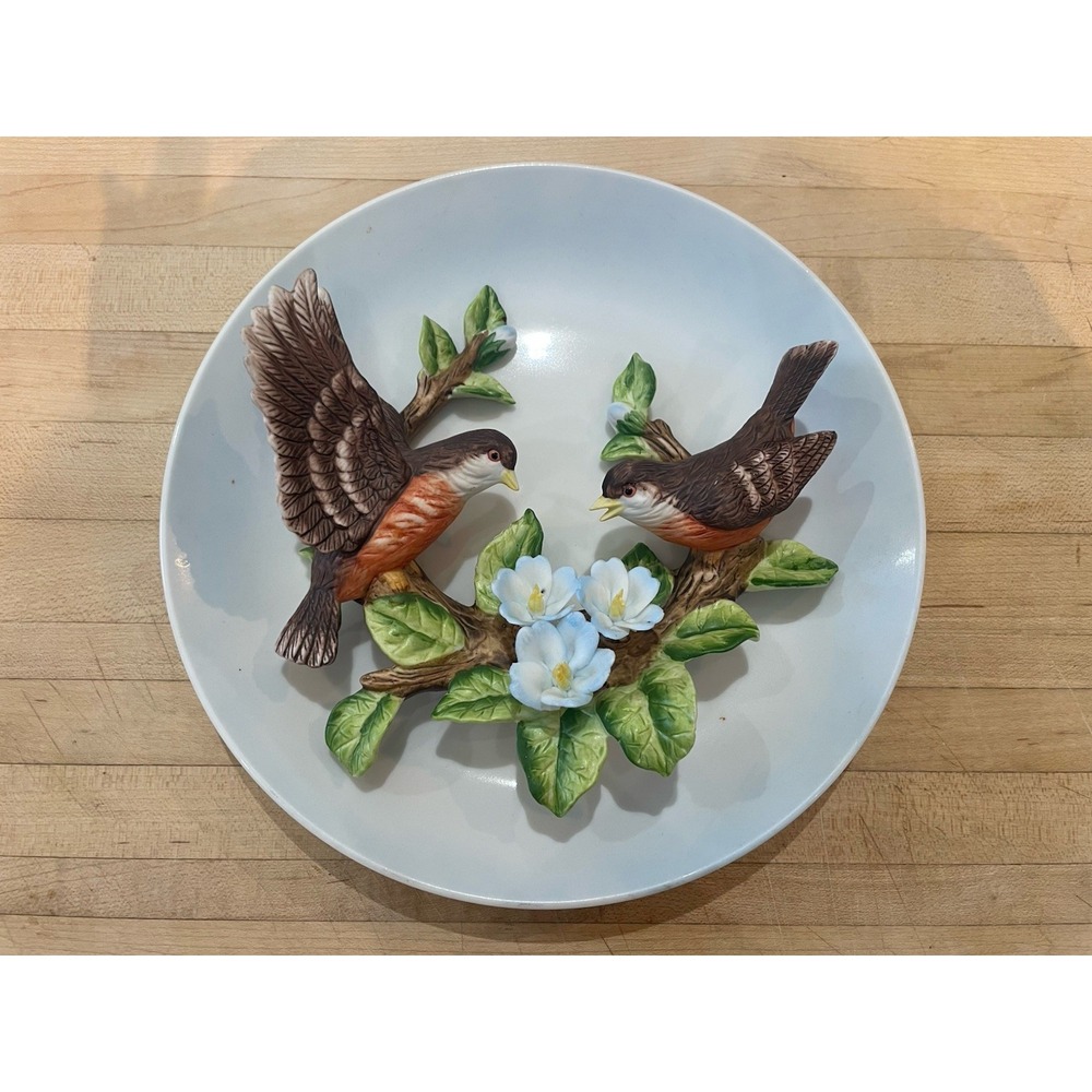 Red Robin Birds Jonathon Byron Americana Signature Collector's Plate 1988 Vtg